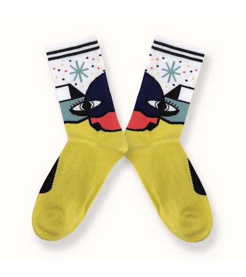 Socken - Pierre Merriaux Label Chaussette Socke lustige Damen Herren farbige coole socken mit motiv kaufen