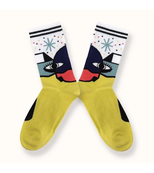 Socken - Pierre Merriaux Label Chaussette lustige socken adventskalender Damen Herren farbige coole socken mit motiv kaufen