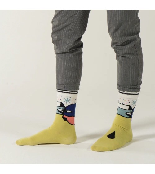 Socks - Pierre Merriaux Label Chaussette funny crazy cute cool best pop socks for women men