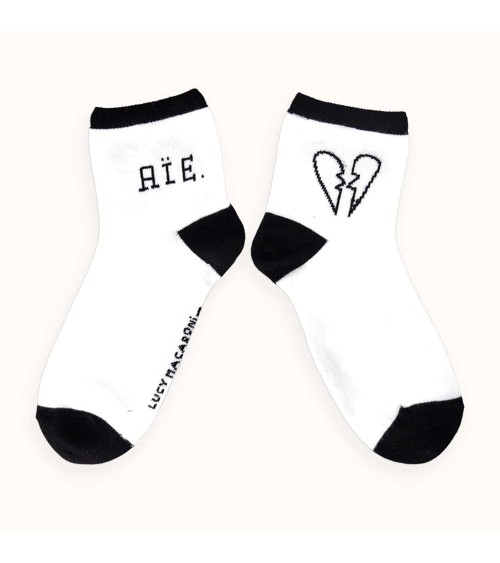 Aïe - Sneaker Socken Label Chaussette Socke lustige Damen Herren farbige coole socken mit motiv kaufen