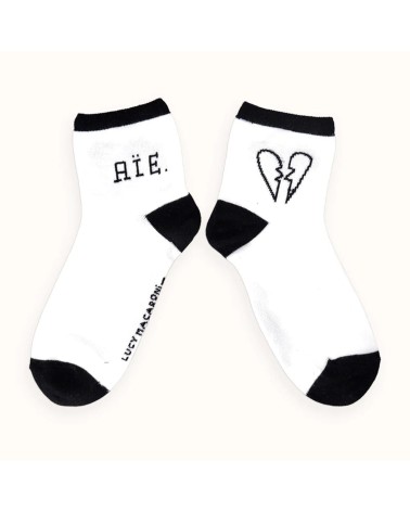 Aïe - Chaussettes basses Label Chaussette jolies pour femme originales pour homme chausset rigolotes drole Suisse