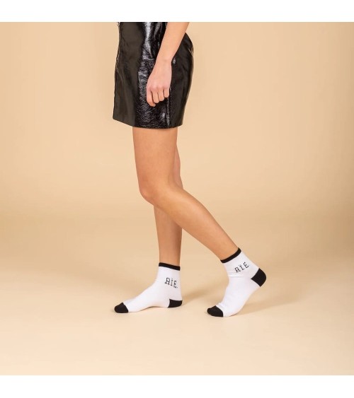 Aïe - Calzini bassi Label Chaussette calze da uomo per donna divertenti simpatici particolari