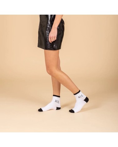 Aïe - Calzini bassi Label Chaussette calze da uomo per donna divertenti simpatici particolari