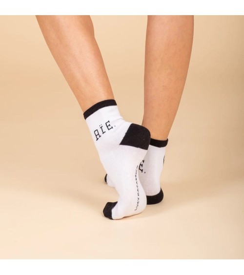 Aïe - Sneaker Socken Label Chaussette Socke lustige Damen Herren farbige coole socken mit motiv kaufen