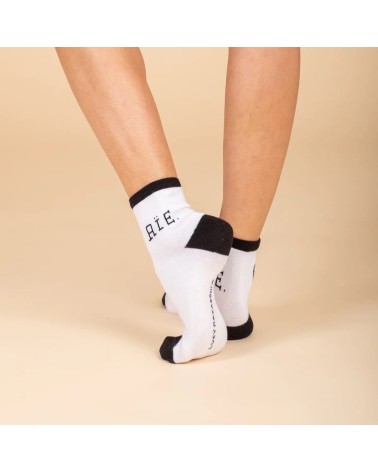 Aïe - Calzini bassi Label Chaussette calze da uomo per donna divertenti simpatici particolari