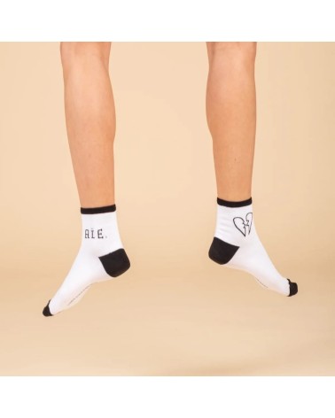 Aïe - Calzini bassi Label Chaussette calze da uomo per donna divertenti simpatici particolari