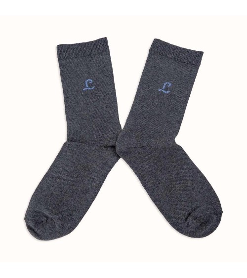 Socks - Recycled - Anthracite Grey Label Chaussette funny crazy cute cool best pop socks for women men