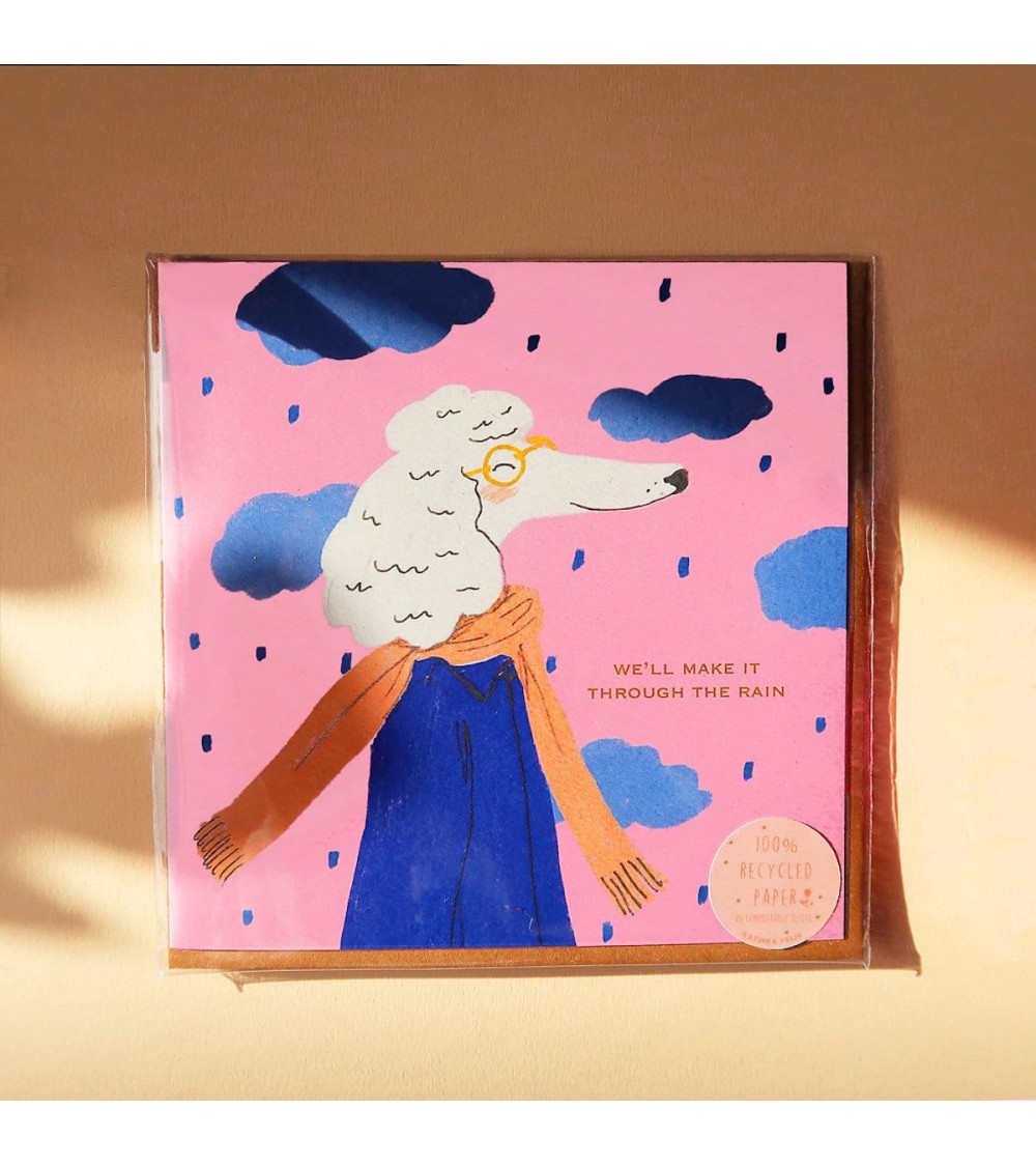 Greeting Card - We'll Make It Through the Rain Katinka Feijs happy birthday wishes for a good friend congratulations cards