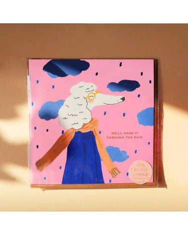 Greeting Card - We'll Make It Through the Rain Katinka Feijs happy birthday wishes for a good friend congratulations cards
