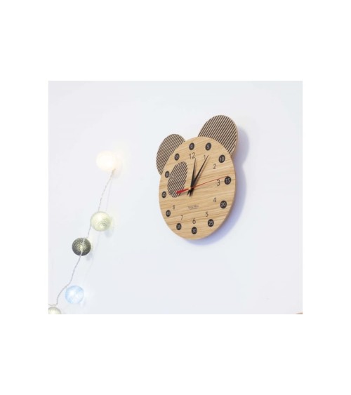 Horloge pédagogique - Panda Reine Mère de table design originale cuisine salon