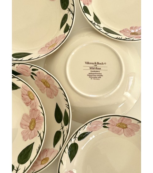 6 Assiettes creuses - Wild-Rose - Villeroy & Boch Vintage by Kitatori Kitatori - Concept Store d'Art et de Design design suis...