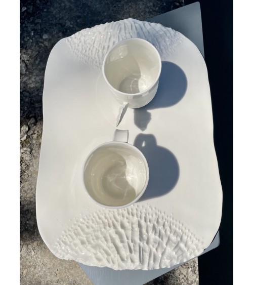 Duel silencieux - Plateau en porcelaine Maison Dejardin saladié service bois table apéritif apéro télé de fruit decoratif