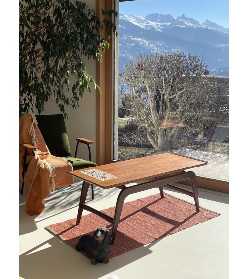 Scandinavian vintage wood coffee table - 1960's Vintage by Kitatori Vintage design switzerland original