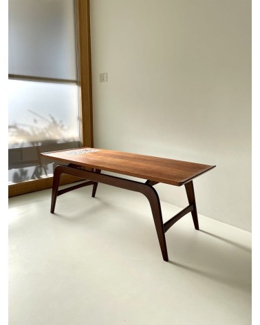 Scandinavian vintage wood coffee table - 1960's Vintage by Kitatori Vintage design switzerland original