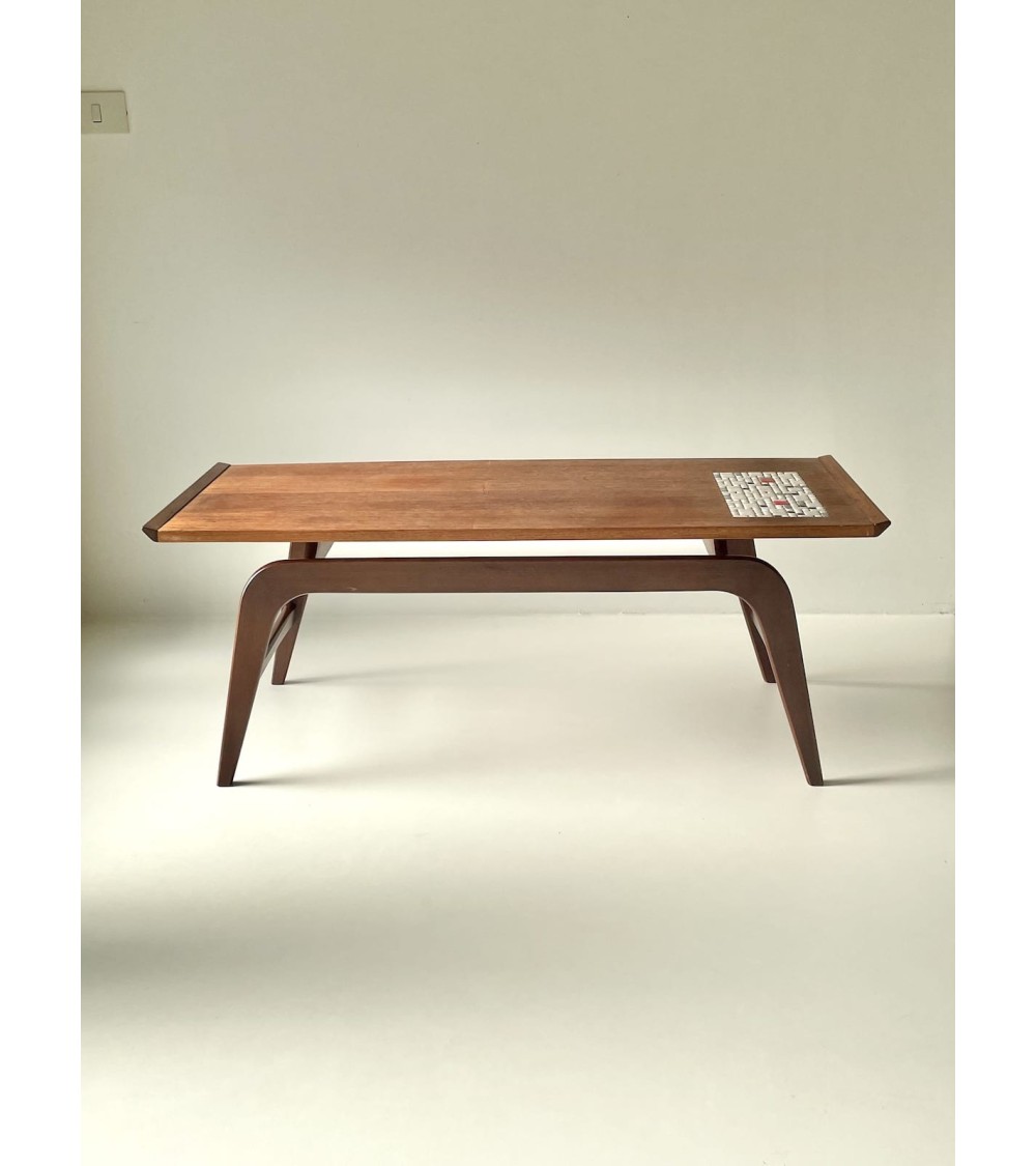 Scandinavian vintage wood coffee table - 1960's Vintage by Kitatori Vintage design switzerland original