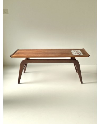 Scandinavian vintage wood coffee table - 1960's Vintage by Kitatori Vintage design switzerland original
