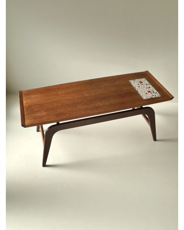 Scandinavian vintage wood coffee table - 1960's Vintage by Kitatori Vintage design switzerland original