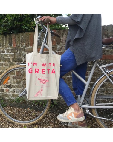 I'm with Greta - Rose - Tote Bag original Ellie Good illustration tendance original kitatori suisse