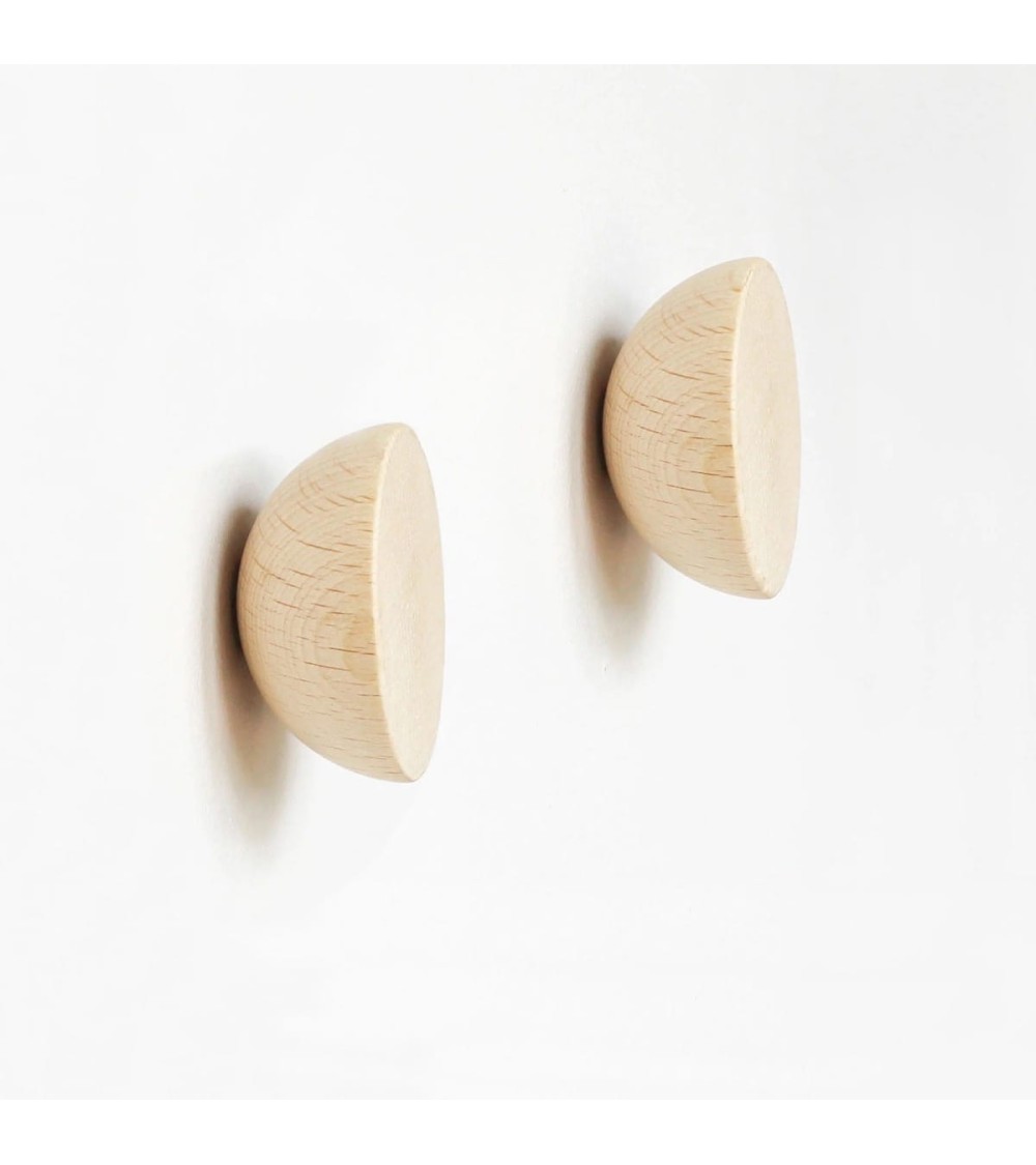 Wall Coat hook / knob in wood 5mm Paper
