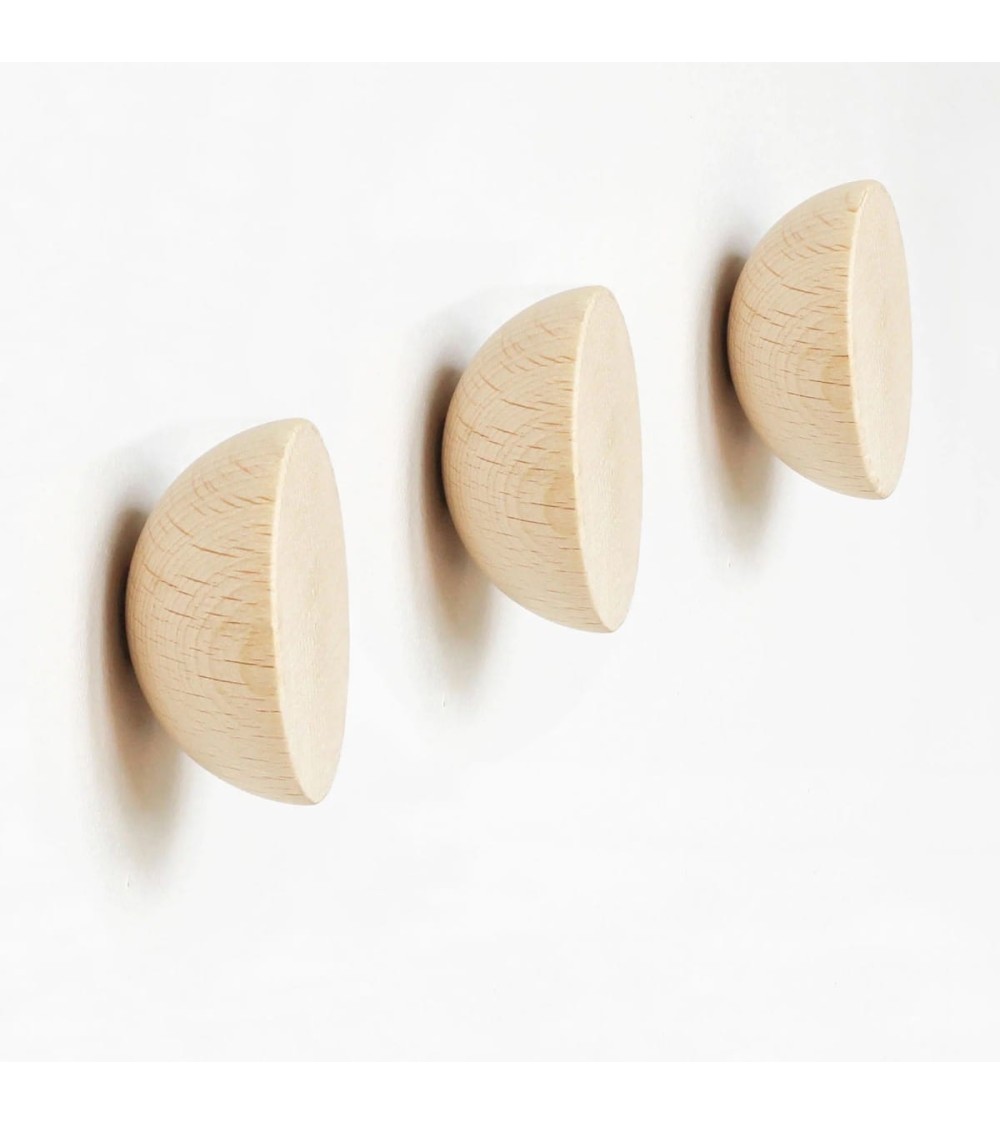 Wall Coat hook / knob in wood 5mm Paper