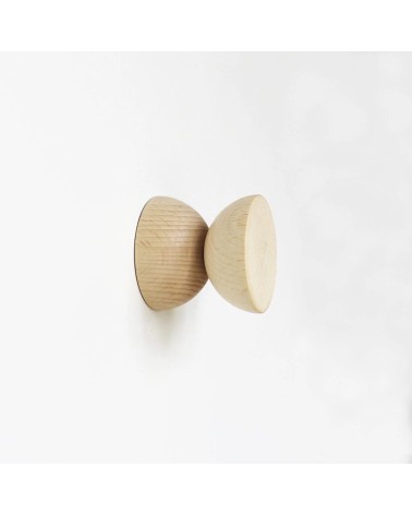 Geometric Wall Coat hook / knob in wood 5mm Paper