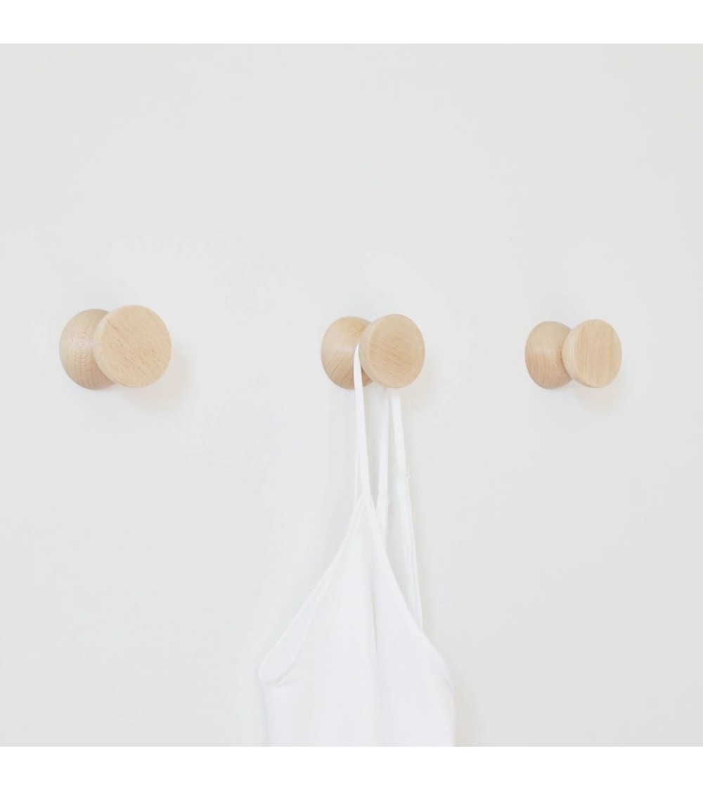 Geometric Wall Coat hook / knob in wood 5mm Paper