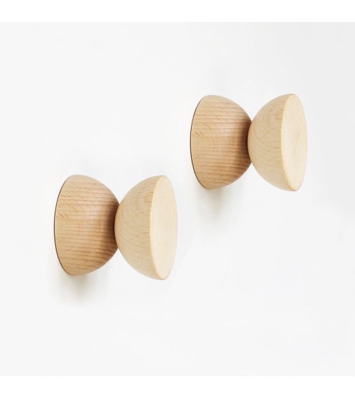 Geometric Wall Coat hook / knob in wood 5mm Paper