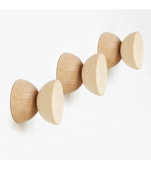 Geometric Wall Coat hook / knob in wood 5mm Paper