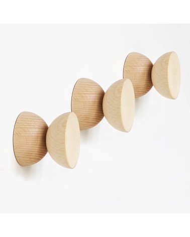 Geometric Wall Coat hook / knob in wood 5mm Paper