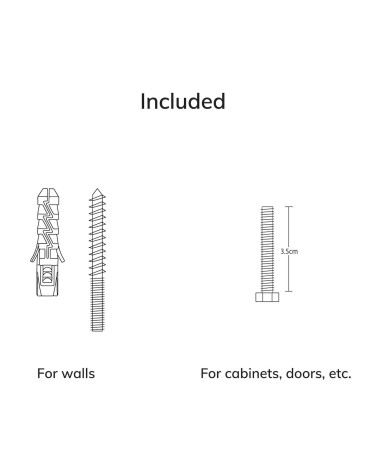 Wood and Aluminium Wall Coat hook / knob 5mm Paper