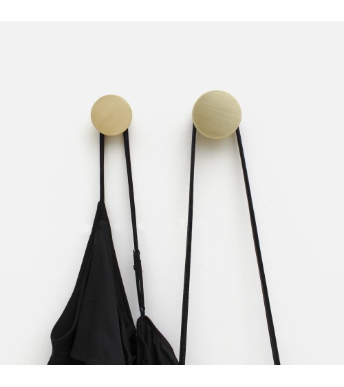 Wood and Brass Wall Coat hook / knob 5mm Paper