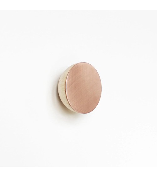 Wood and Copper Coat hook / knob 5mm Paper