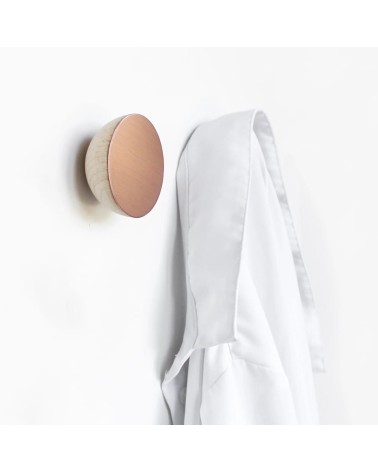 Wood and Copper Coat hook / knob 5mm Paper
