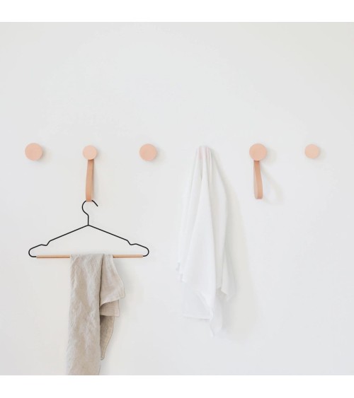 Wood and Copper Coat hook / knob 5mm Paper