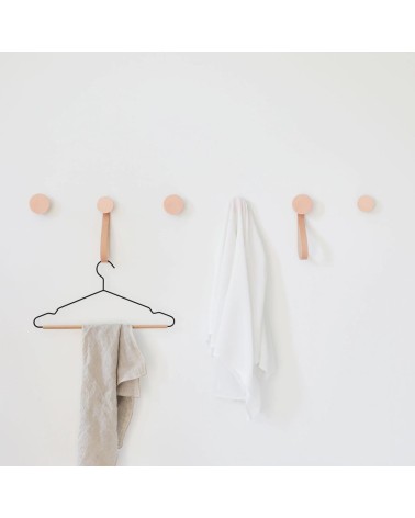 Wood and Copper Coat hook / knob 5mm Paper