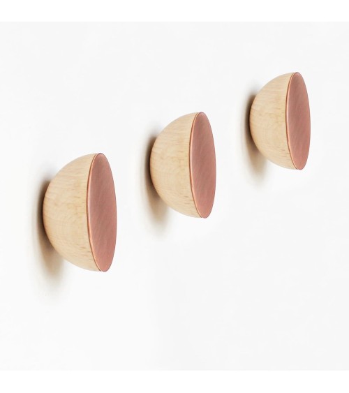 Wood and Copper Coat hook / knob 5mm Paper