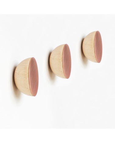 Wood and Copper Coat hook / knob 5mm Paper