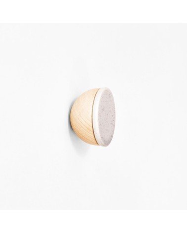 Wood and Ceramic Wall Coat hook / knob 5mm Paper