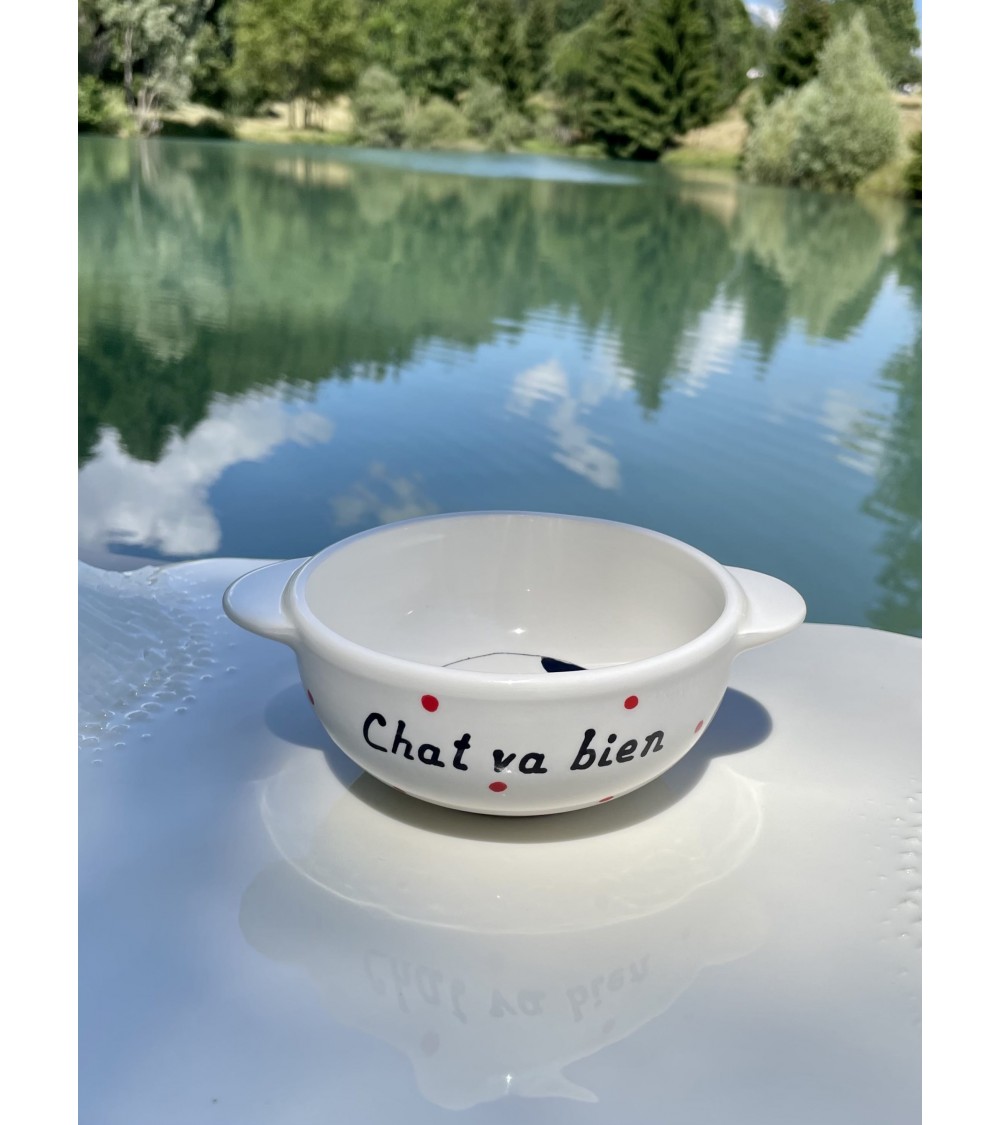 Bretonische Schale - Chat va bien Faïencerie Nistar Müslischale Suppenschale Salatschale Apero Salat kaufen
