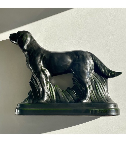 Sculpture en faience - Chien - Vintage kitatori meuble vintage shop online boutique suisse