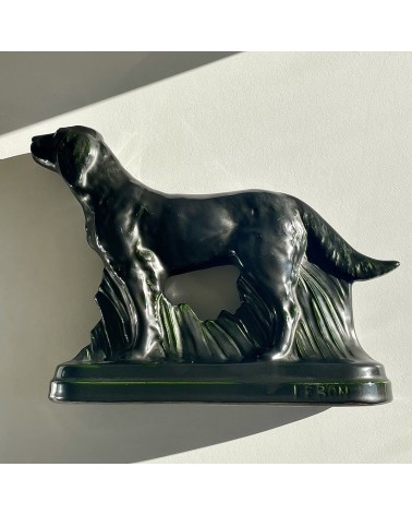Scultura in terracotta - Cane da caccia - Vintage kitatori mobili Oggetto di design vintage svizzera
