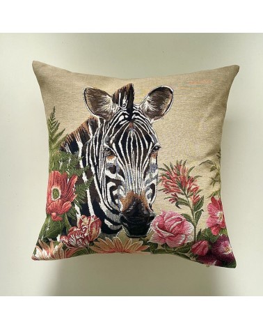 Zebra with flowers - Cushion cover Yapatkwa best throw pillows sofa cushions covers decorative