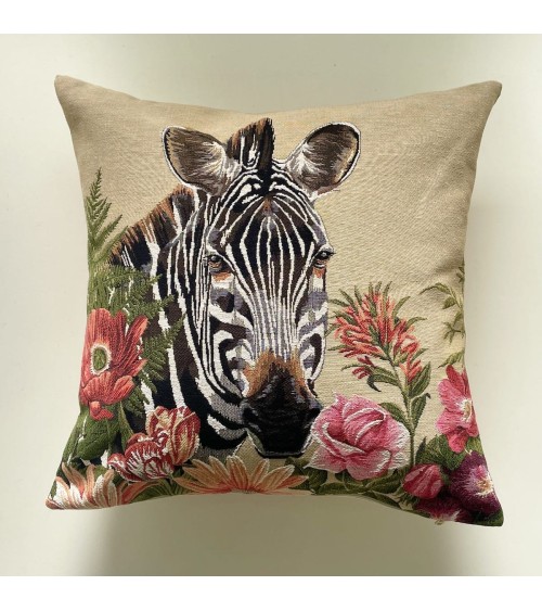 Zebra with flowers - Cushion cover Yapatkwa best throw pillows sofa cushions covers decorative