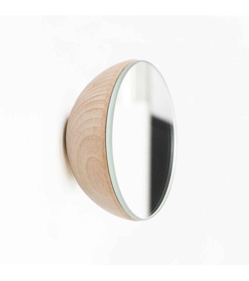 Wood Wall Coat hook / knob with mirror 5mm Paper