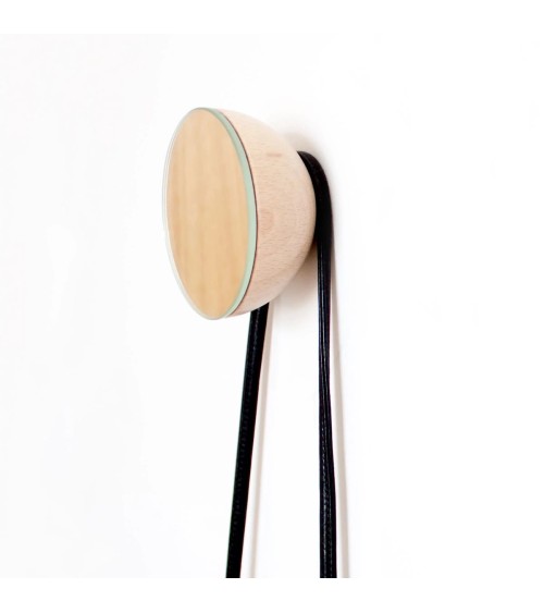 Wood Wall Coat hook / knob with mirror 5mm Paper