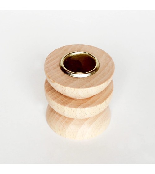 Petit Totem 4 - Bougeoir en bois 5mm Paper porte bougie design designer