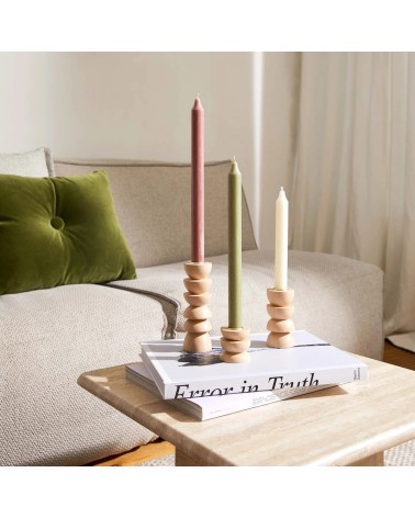 Petit Totem 4 - Bougeoir en bois 5mm Paper porte bougie design designer