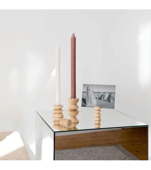 Petit Totem 4 - Bougeoir en bois 5mm Paper porte bougie design designer