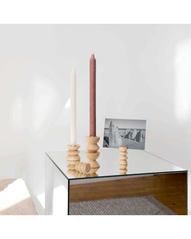 Petit Totem 4 - Bougeoir en bois 5mm Paper porte bougie design designer