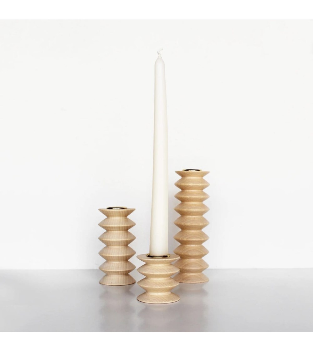 Petit Totem 2 - Bougeoir en bois 5mm Paper porte bougie design designer